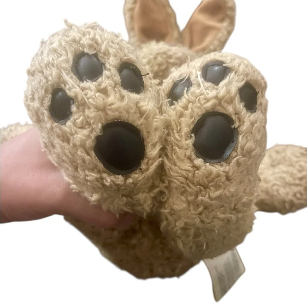 Vintage Build-A-Bear Bunny Plush Stuffed Animal Tan Curly Fur 16” Retired HTF